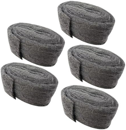 FUNOMOCYA 5pcs Steel Wool Mesh Garage Door Seal Fill for Mouse Wire Wool Steel Mice Blocker under Door Gap Filler