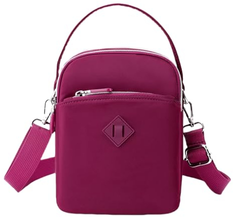 FAVORTALK Handtasche Damen Umhängetasche Handytasche zum Umhängen Nylon Kleine Crossbody Schultertasche,DJB01104