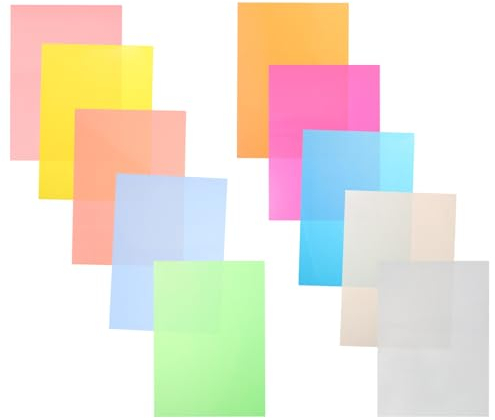TEHAUX 10stücke Teiliges Heat Shrinkable Sheets Für Schlüsselanhänger Bunte Schrumpffolie Fluoreszenzfarben Für Kreative Bastelprojekte Und Kunstunterricht