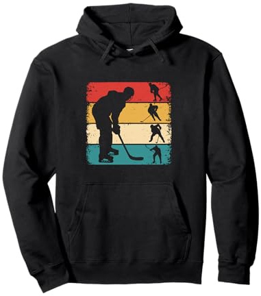 Eishockeyspieler Ice Hockey Retro Eishockey Pullover Hoodie