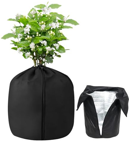 DTXYBC Sac Protection Pots Fleurs, Housses Protection Plantes Pot, Sac Anti-Gel pour Plantes Pot, avec Fermeture éclair et Cordon de Serrage, pour Plantes Protection hivernale