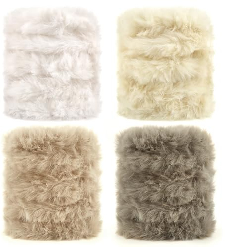 TOAOB 4 Stück Pfeifenputzer zum Basteln Lang 1m Dicke 40mm 4 Farbe Beige | Pfeifenreiniger zum Hund Basteln, Chenilledraht Pipe Cleaner Basteln, für DIY Handwerksprojekt