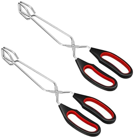 Pinze da Cucina in Acciaio Inossidabile – Confezione da 2 Extra-Lunghe per Cucinare, Grigliare e BBQ, con Manici Ergonomici Antiscivolo