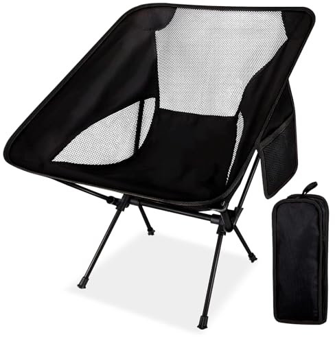 WUSUPU Chaise de Camping Pliable,Légère et Portable Chaise Pliante Camping,Chaise Pliante Portable avec Poche,Pliante Exterieur de Plage Pliable pour pêche randonnée Pique-Nique Voyage