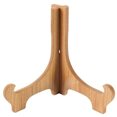 Orivin Supporto per piatti decorativi in legno - Cavalletto espositivo pieghevole per piatti, stoviglie, libri e foto, cavalletto espositivo multiuso da tavolo per l'arredamento della casa