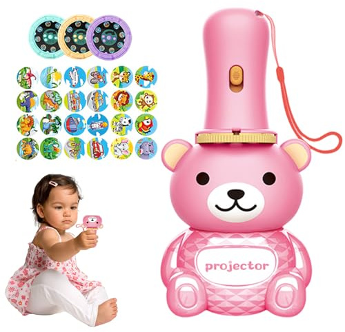 Projector Torches | Wall Ceiling Tent Torch | Kids Sleep Story Projector | Projeactor Toy with Animal Bear, Transportation Tools, Fruits, and Digits Educational Learning Bedtime Toys