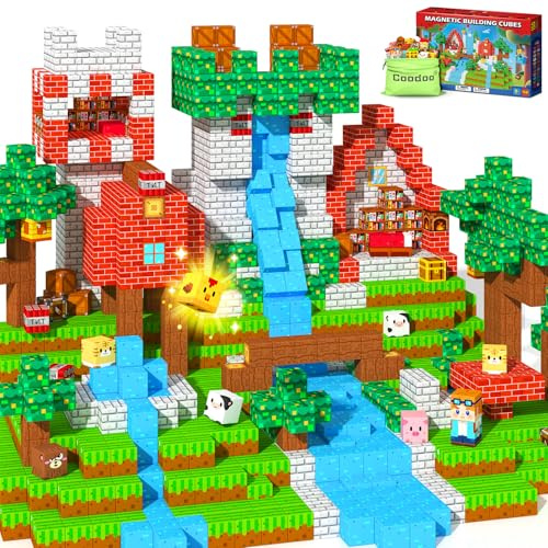 150 STK Magnetbausteine Magnetische Bausteine für Kinder ab 3 4 5 6 Jahren | Sensorik Spielzeug für Draußen, Magnetic Blocks Spielzeug für Jungen & Mädchen ab 3 4 5 6 7 8 Jahren