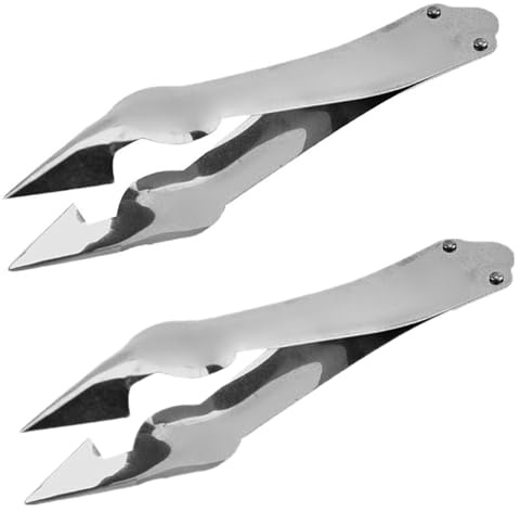2 Pcs Strawberry Huller Tool, Stainless Steel Strawberry Stem Romover Pineapple Eye Peeler Clip Multi-Purpose Pineapple Cutter Slicer Corer Kitchen Gadgets for Fruit Core Remove