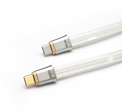 dd HiFi TC19CC (Comet) Cable de señal digital de plata pura USB-C a USB-C OTG 25 cm, diseño paralelo de cuatro cables