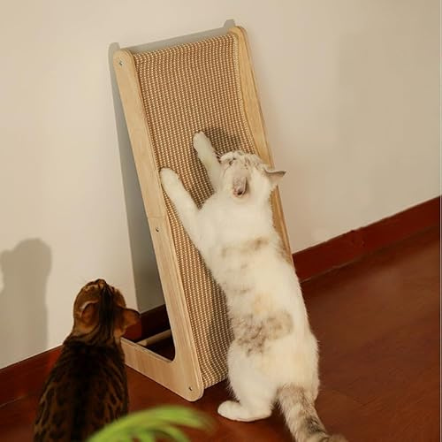 Rascador para Gatos, 69 cm Rascador Pared para Gatos de Interior, Montado en el Suelo,Diseño Ergonómico de 75 Grados,Gato para de hasta 15 kg | Rascador de Interior para Gatos de hasta 15 kg con Instalación Flexible y Uso Cómodo