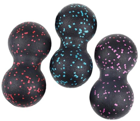 Ipetboom 3 pièces Balle de Massage Peanut Set pour Fascia Appareil Auto Massage Musculaire Portable pour Épaules Dos Cou et Jambes Design Compact et Pratique