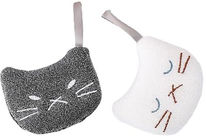 Spülschwamm, niedliche Katze, doppelseitig, Küchen-Geschirrtuch, Schwammtücher, Geschirrtücher zum Abwaschen, Mehrzweck-saugfähige Schwämme, Küche, Geschirrspülen, Reinigungswerkzeug, 2 Stück