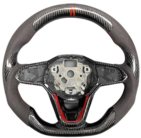 Kompatibel Mit VW Für Golf 8 Für GTI R MK8 Für J&etta Für GLI Für ID4 Kundenspezifisches Carbonfaser-Sportlenkrad-Modifikations-Autozubehör Sportlenkräder(Style 1)