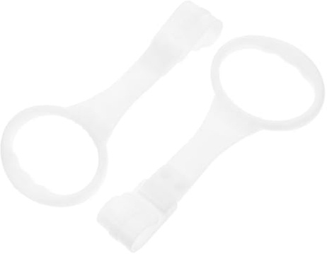 Hohopeti 2 Pezzi Anelli Tirare Lettino per Ragazzo Ragazza in Pp Bianco, Design Staccabile e Facile Installazione per Recinto e Nursery, Supporto Sicurezza per Ragazzo Ragazza in Movimento