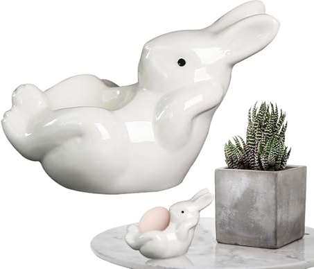 Coquetier en céramique, coquetiers de lapin bouilli, tasse en porcelaine de Pâques pour œufs durs doux, support individuel, plateau de dessin animé