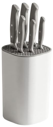 Ceppo Coltelli da Cucina Vuoto, Universal Staccabile Portacoltelli da Cucina per una Facile, Portacoltelli da Cucina con Foro Scarico e Slot Porta