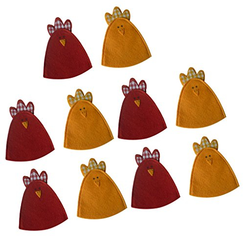 Fenteer 2 Stück Ostern Küken Eierhüllen, handgefertigte Plüsch-Deko, gelb-, für Osterdekoration und Tischdekoration