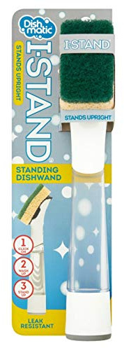 Dishmatic Pro Premium Washing Up Brush I-Stand Colours May Vary Black or White