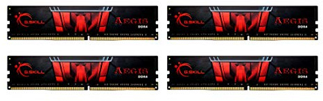 G.Skill F4-3200C16Q-64GIS Aegis - Memoria RAM DDR4 (64 GB, 3200 CL16, 4 módulos de 16 GB)