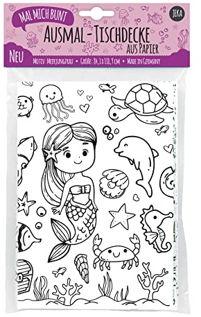Nappe à colorier sirène I Nappe en papier à colorier sirène I Fête de la sirène I Anniversaire de sirène I Images à colorier sirène I Activités pour enfants