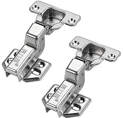 AOLISHENG Inset Hinges 35mm Soft Close Kitchen Cupboard Cabinet Wardrobe Door Hinges, 105 Degree Cupboard Hinges with Screws, 2 Pcs