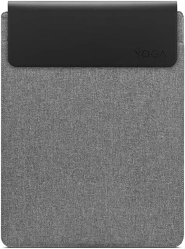 Lenovo Yoga Laptophülle|14,5 Zoll|Magnetverschluss|schlank & leicht, aus recycelten Materialien|Separates Zubehörfach|grau