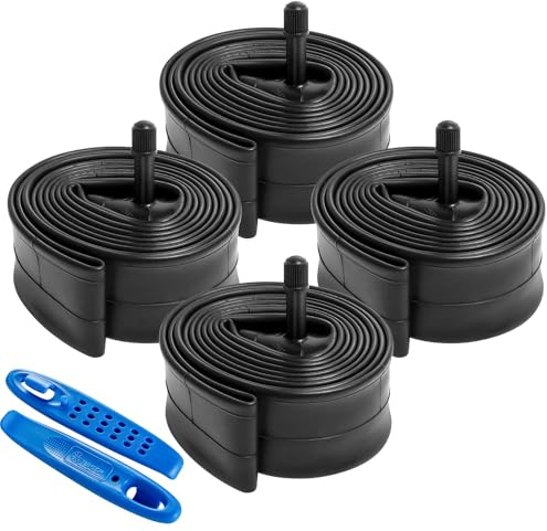 YunSCM 4-Pack 26 Inch Bike Inner Tube 26 x 1.75/1.95/2.125 ERTRO 47/57-559 AV32mm Valve 26 Inch Bicycle Tyre Tube Compatible 26x1.75 26x1.90 26x1.95 26x2.0 26x2.10 26x2.12 5 Bicycle Tyre