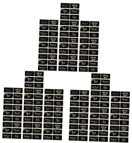 MAGICLULU 3 Sets Elegante Dankeskarten Geschäfts-dankeskarten Für Geschäfte Holografische Etiketten Karten Blanko Dankeskarten Für Babypartys 60 Stück * 3