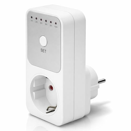 Minuteur Électrique de Prise, Commutateur de Compte à Rebours avec 6 Paramètres, Prise Domestique avec Arrêt Automatique