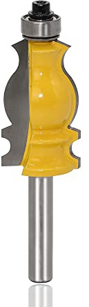 Mesee Fraise à Défoncer 8mm Fraise à Moulurer Architecturale à Bois, Fraise Tenon à Rainurer Fishtail Routeur Bit Defonceuse Outil de Fraisage Menuiserie pour Travail du Bois