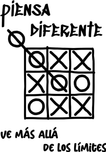 SoulArt® Vinilos de pared decorativo con frase Piensa diferente, ve más allá de tus límites Pegatinas decorativas salon. Vinilo decorativo pared dormitorio, vinilo de corte (29x41cm)