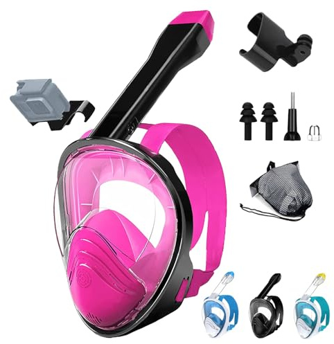POPOYU Snorkelmask för vuxna - dykmask för vuxna - helansiktsmask dykmask - CO2-säker | Helmask för snorkling | Snorkelset alternativ | helansiktsmask snorklingsutrustning