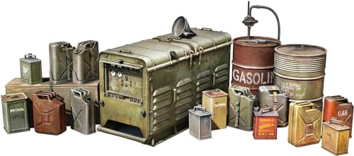 MiniArt 35662 1: 35 Stromgenerator PE-95 m. Kanistern - originalgetreue Nachbildung, Modellbau, Plastik Bausatz, Basteln, Hobby, Kleben, Modellbausatz, Zusammenbauen, unlackiert