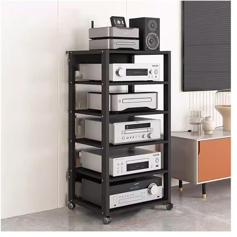 mobile stereo hi fi rack hifi Armadio Rack Audio/video A 5/6/7 Livelli, Torre Multimediale Stereo AV/console For Giradischi/supporto TV Ad Angolo For Componenti/scaffale For Giochi Con Ripiani Regolab