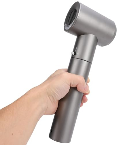 Secador de Pelo Inalámbrico, Diseño Dividido, Pantalla de Batería de 4 Niveles, Ergonómico, Reducción de Ruido, Secador de Pelo Portátil Recargable por USB Profesional con para