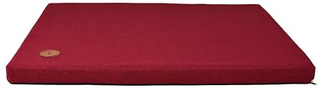 BORN2REST Bettmatte Matratze für Hunde und Katze waschbar Bunte Hundematte Hundekissen Matten Demi-Matratze Hundsofa S-XL (Rot, M (70 x 60 x 3cm))