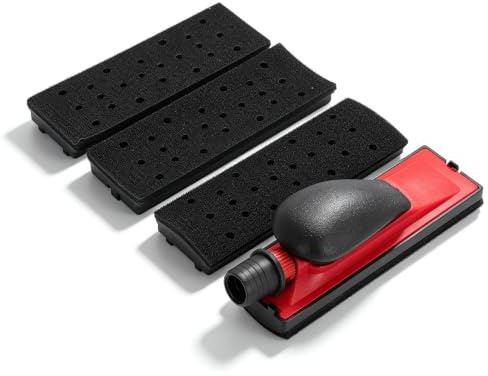 ZAWELIYO Sanding Blocks, Grit Sanding Blocks, Adjustable Air Intake Hand Sanding Block ABS Push Plate Sanding Block Hand Dust Extraction Sanding Grinding Sponge Block