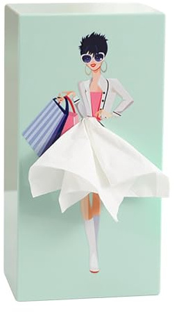 Taschentuchbox Mit Fliegendem Rock - Lustiges Vintage-Kleid-Design für Gesichtstücher | Damen Rock Box für Toilettenpapier, Servietten
