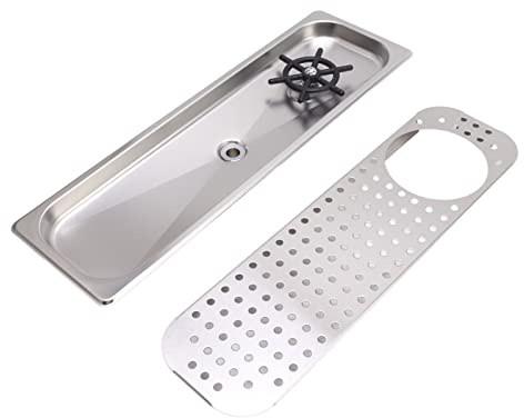 Rinceuse à Verre, Rinceuse de Pichet, Rinceuse de Tasse en Acier Inoxydable 304, Lavage Haute Pression élégant avec Tuyau de Bac d'égouttage pour Cuisines, Cafés,
