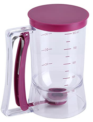 Dispenser per Pastella per Pancake, Dispenser per Pastella per Cupcake Forniture da Forno Misurino per Pastella da 900 Ml Strumento per Cottura Dispenser per Pastella per