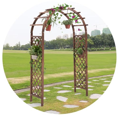 Rankgitter aus Holz für Kletterpflanzen, für Rosen, Reben und Brautparty, Dekoration, Pergola-Laube für den Gartenbau, 180 x 50 x 240 cm