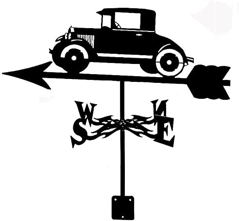 BGFYUSF Wetterfahnen für Flugzeuge und Autos， Metallfahne， Retro-Wetterhahn， Richtungsanzeiger， für Garten， Heim und Outdoor， Basteln， Ornamente， Dekoration，，A