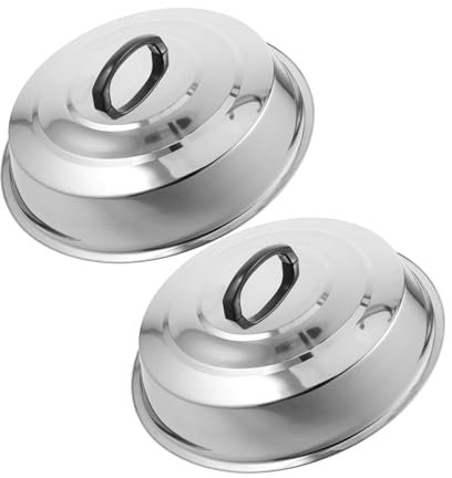 Milisten 2piezas Tapa Inoxidable Para Sartenes y Cubierta Para Cocción Para Retener y Cocinar De Cocina o Profesional