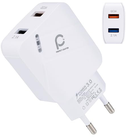 Caricatore USB multiplo Fast Charger, Alimentatore Usb Doppia Presa per Carica Batterie Cellulare
