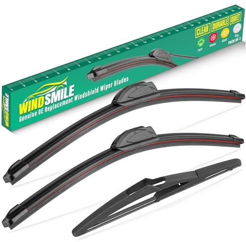 19 18 10 Windshield Wiper Blades Replacement for Mini Cooper R56 2007-2012,F55 F56 2014-2022,R50 R53 2005-2006 Premium All Weather Front Rear Wipers Set - OEM Quality (Pack of 3)