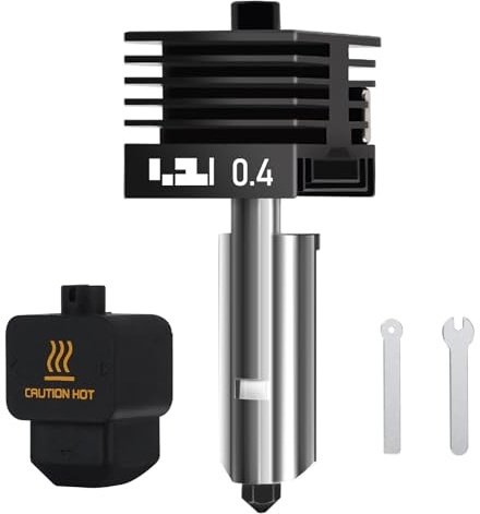 HIKUDIY 0,4 mm in acciaio al carbonio Hotend per Bambu Lab H2S/H2D/H2D Laster Full Combo/H2D AMS Combo/A1/A1 Mini, estrusore di testina di stampa, ugello rimovibile, design rapido intercambiabile