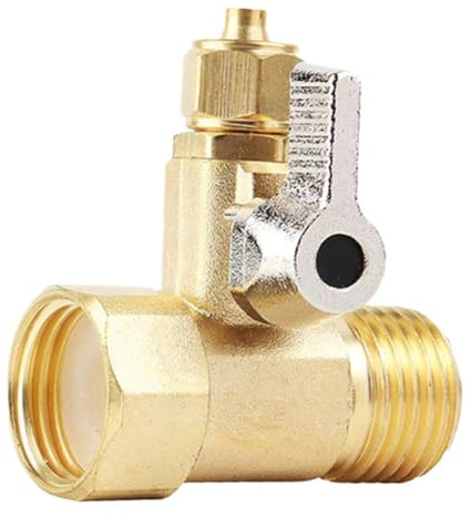 AUTSUPPL Vanne à Bille Trois Voies Cuivre Massif pour Arrêt Eau Potable Compatible Purificateur Eau Installation Facile Robinet pour Conduites Froides