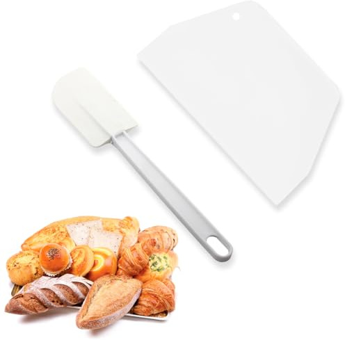JYNXOR 2 Pezzi Tarocco per Impasti+1 Pezzi Spatola in Silicone, Tagliapasta Multiuso Raschietto in Plastica, Per Pizza Impasti Pane Farina Raschietto Multiuso Utensili Cucina