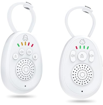 Luocute Baby Monitor con Audio Bidirezionale, Portata di 300 Metri, Wireless, Batteria Ricaricabile, Ninne Nanne Integrate, Display a LED, Ideale per Bambini, Neonati e Asili nido.