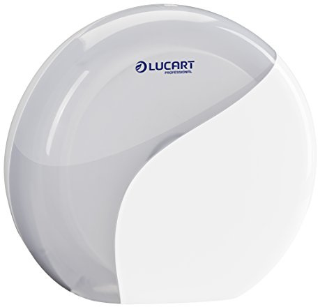 Lucart 892326 Professional Toilettenpapierspender, Jumborollenspender, Rollen Ø bis zu 300 mm, weiß, 1er Pack